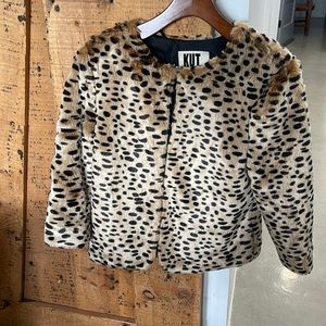 Kut leopard faux fur jacket